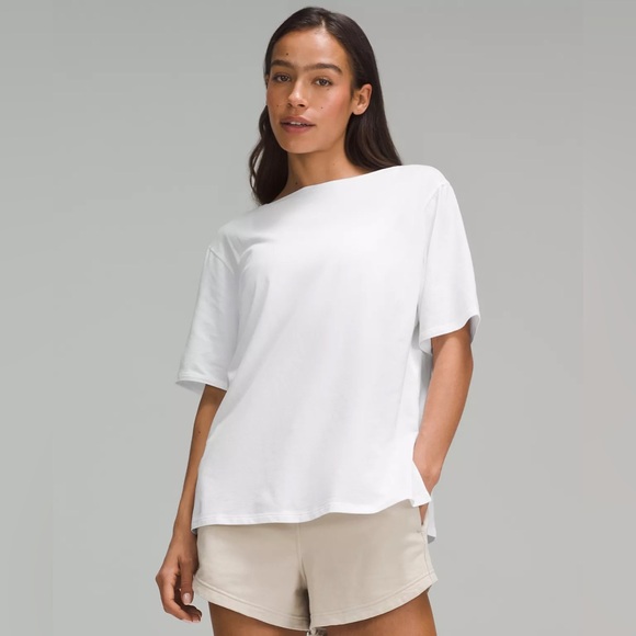 lululemon athletica Tops - Lululemon Relaxed-Fit Boatneck T-Shirt